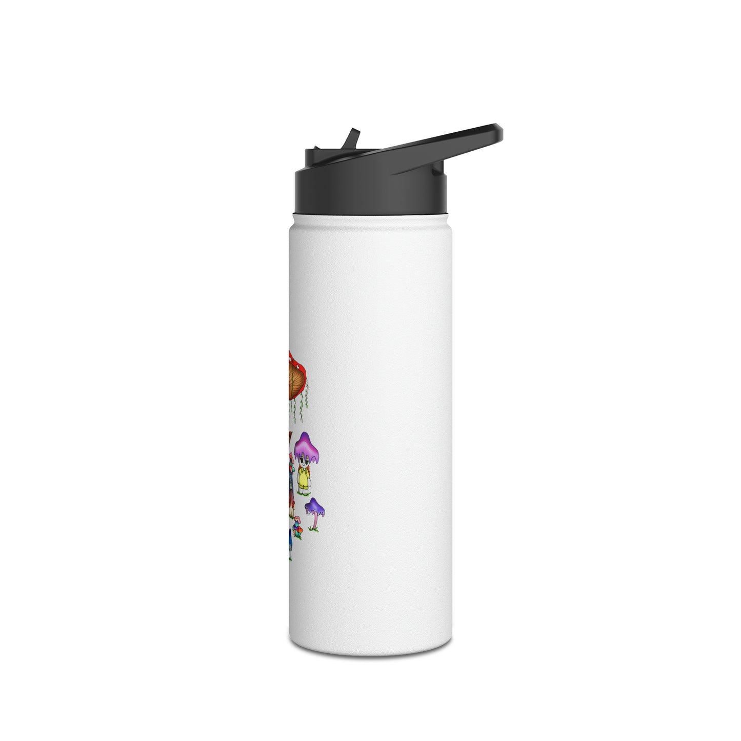 Mushroom World Stainless Steel Water Bottle, Standard Lid