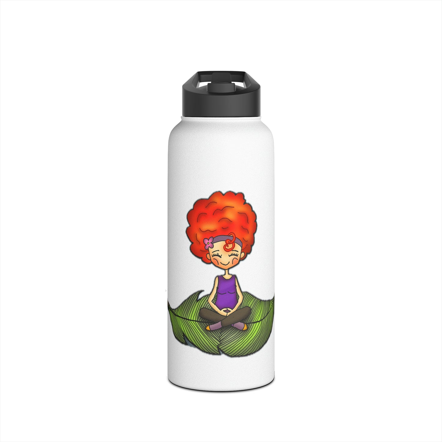 Rojita Yoga Stainless Steel Water Bottle, Standard Lid