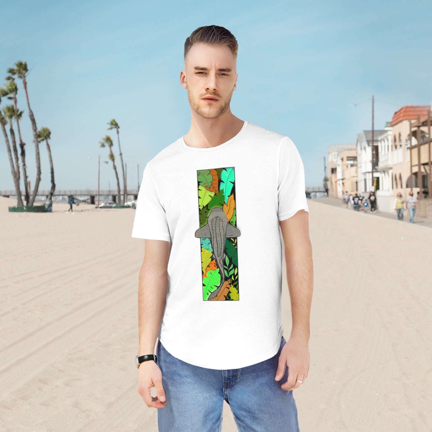 Yo Soy Caribe. Men's Jersey Curved Hem Tee