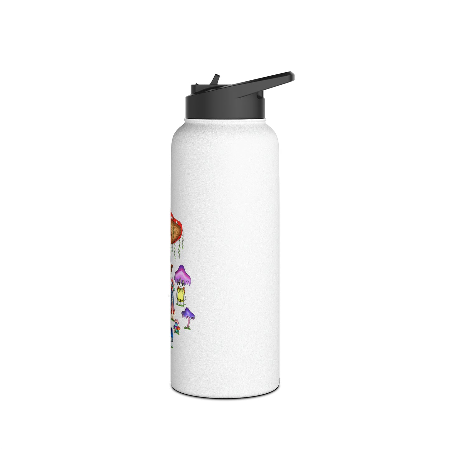 Mushroom World Stainless Steel Water Bottle, Standard Lid